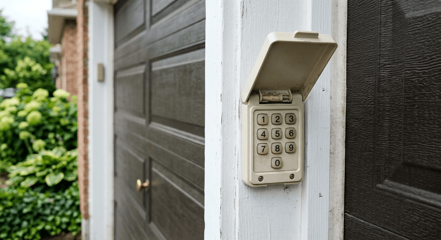 Exterior garage door keypad
